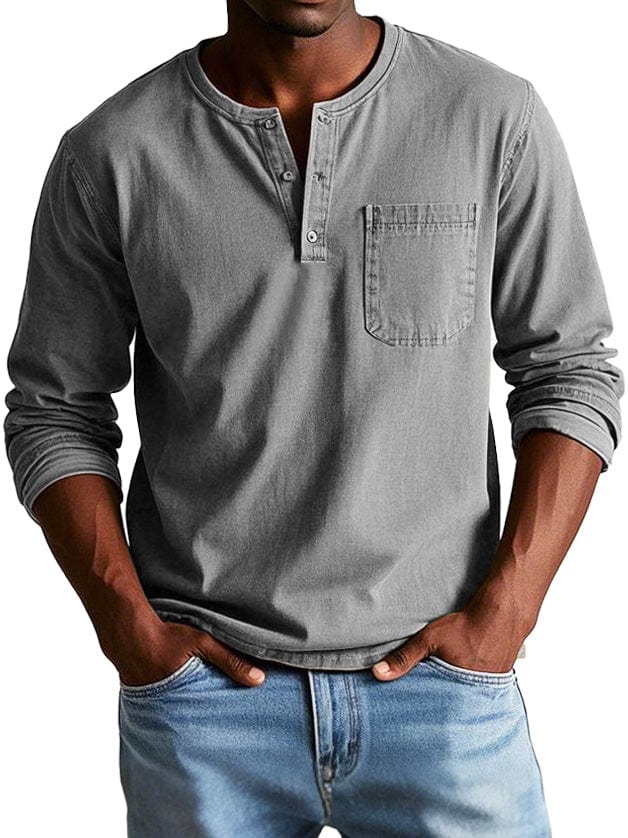 FREDERICO | Camiseta henley de manga longa