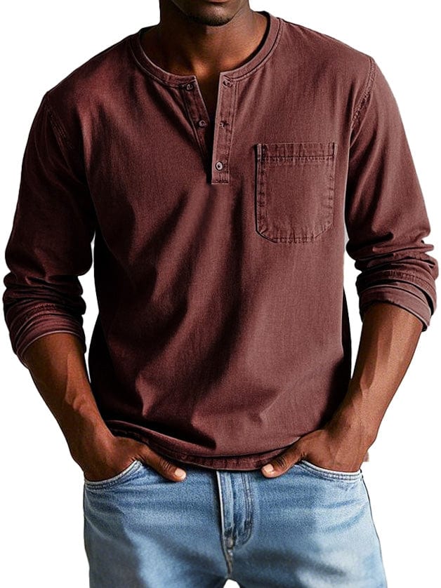 FREDERICO | Camiseta henley de manga longa