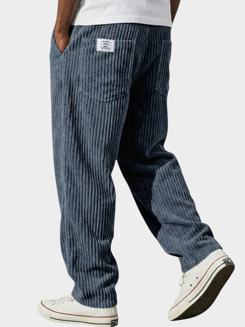 MONACO | Calça de veludo cotelê ampla