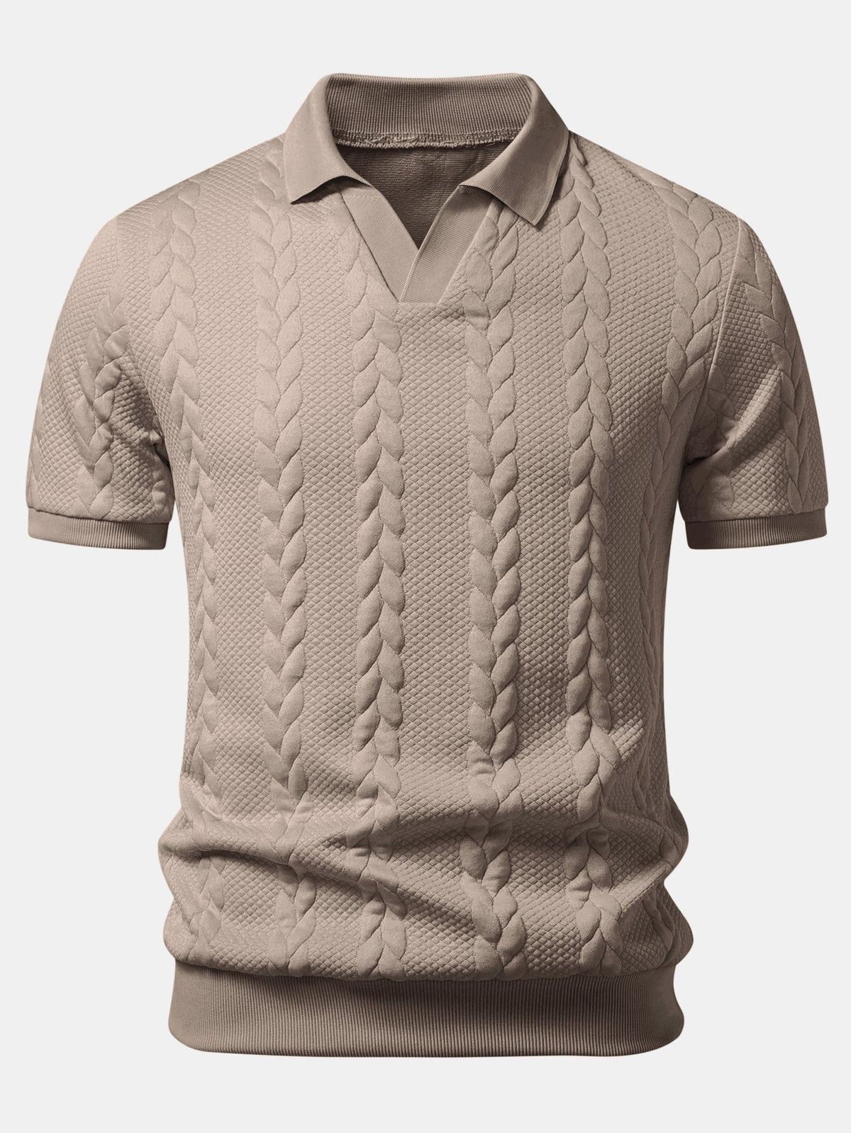 ALICE | Polo com decote em V jacquard