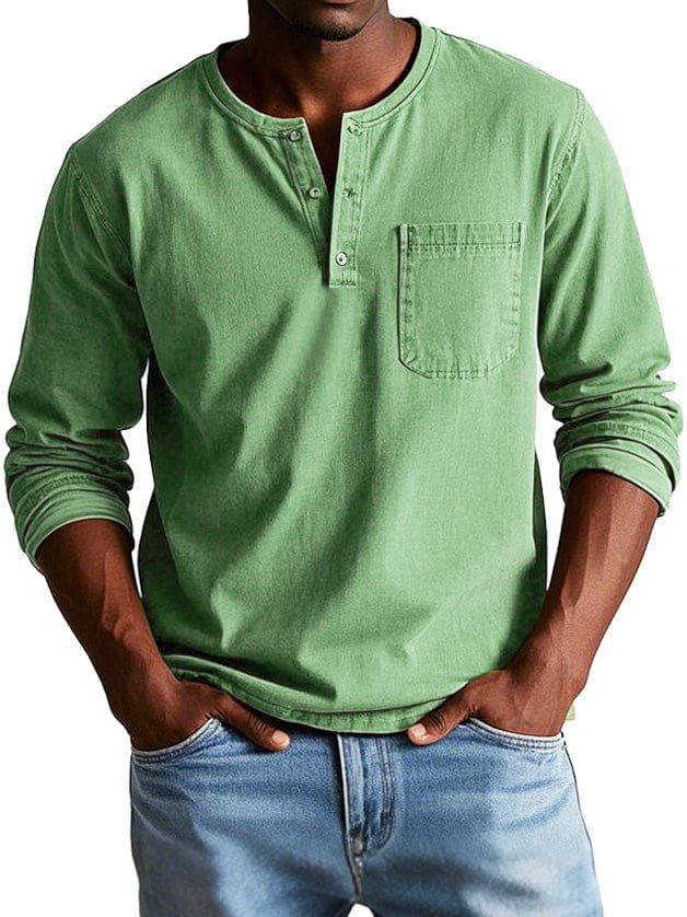 FREDERICO | Camiseta henley de manga longa