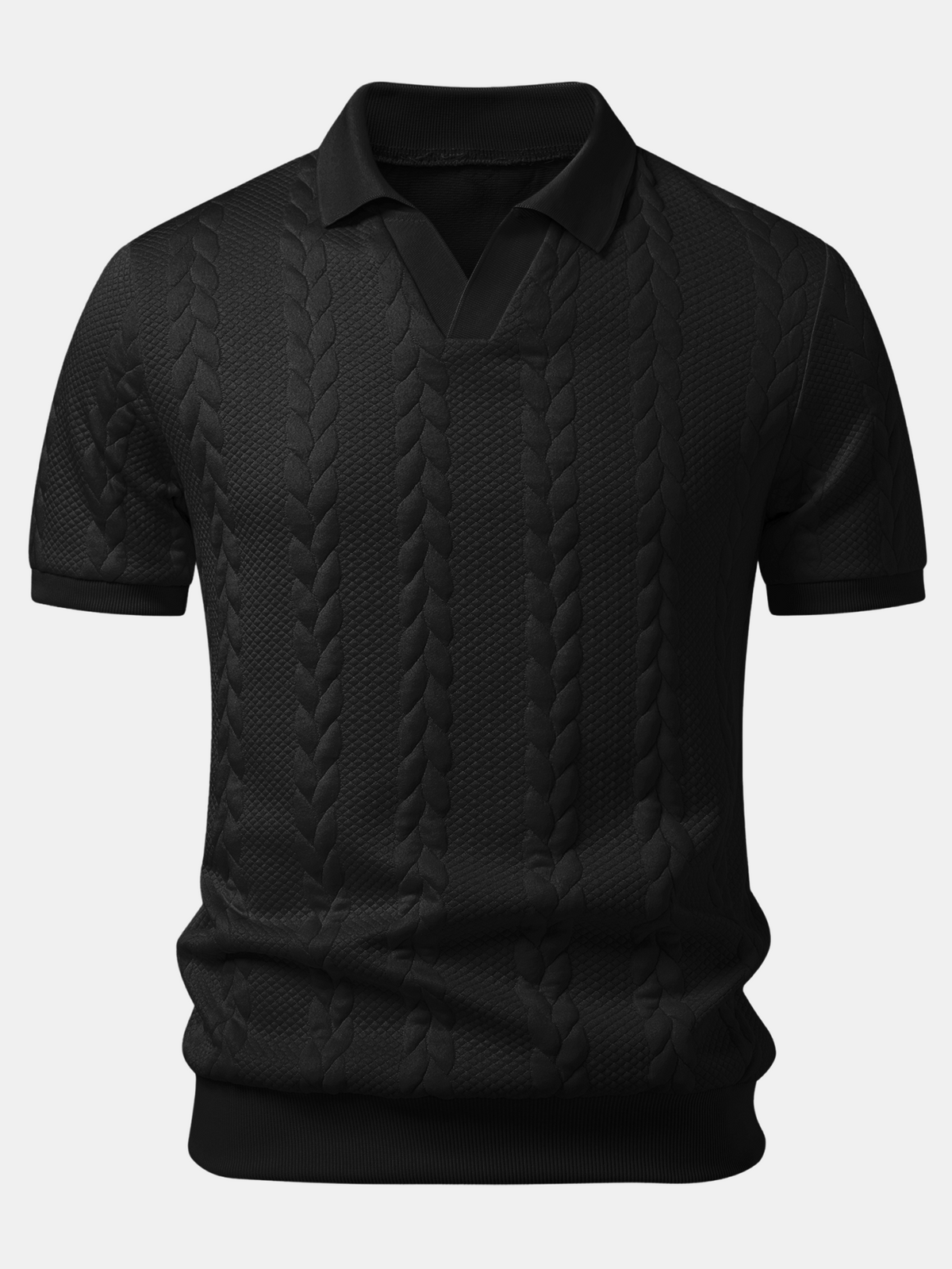 ALICE | Polo com decote em V jacquard