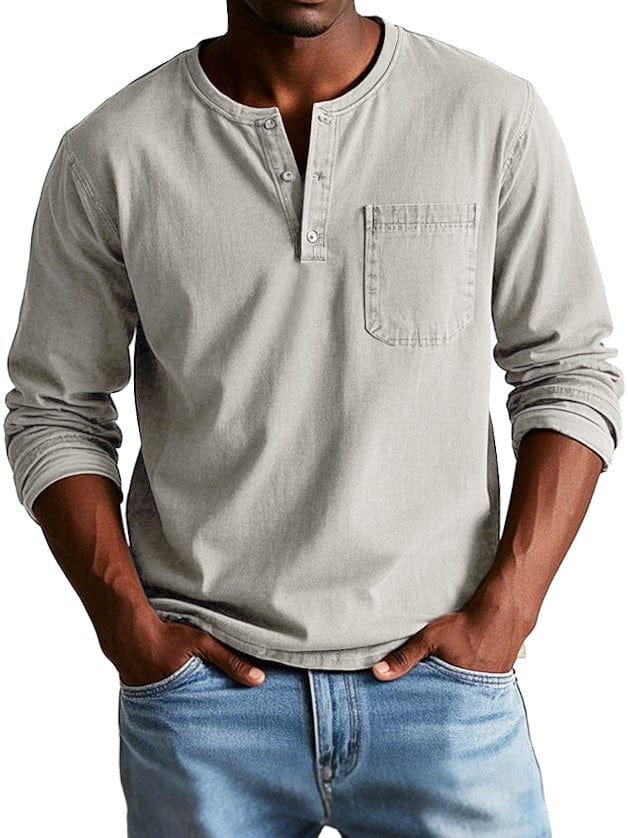 FREDERICO | Camiseta henley de manga longa