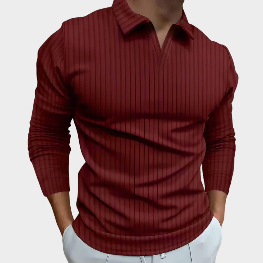 ENZO | Polo de gola com decote em V