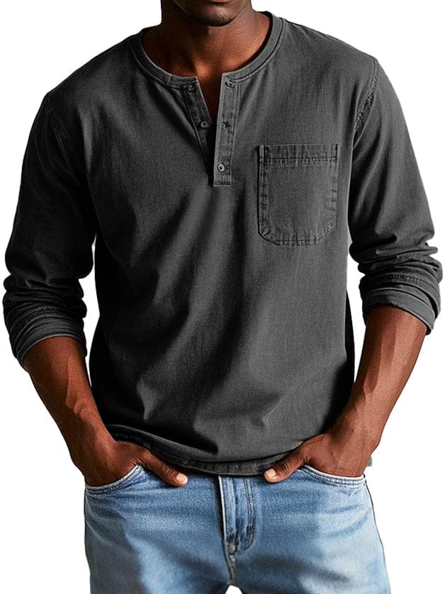 FREDERICO | Camiseta henley de manga longa