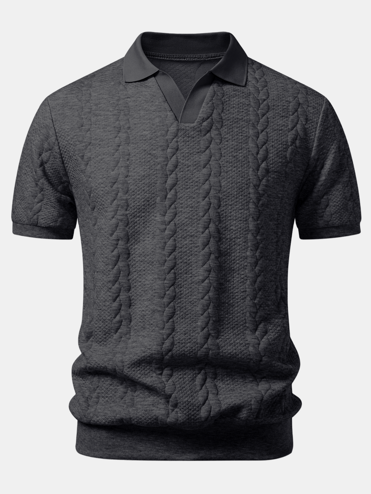 ALICE | Polo com decote em V jacquard