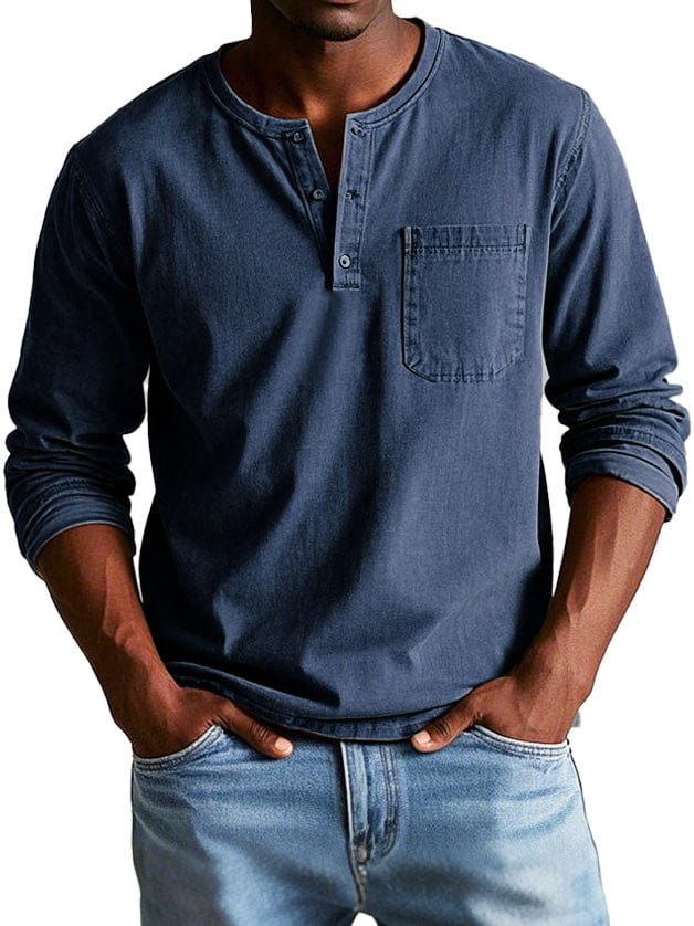 FREDERICO | Camiseta henley de manga longa