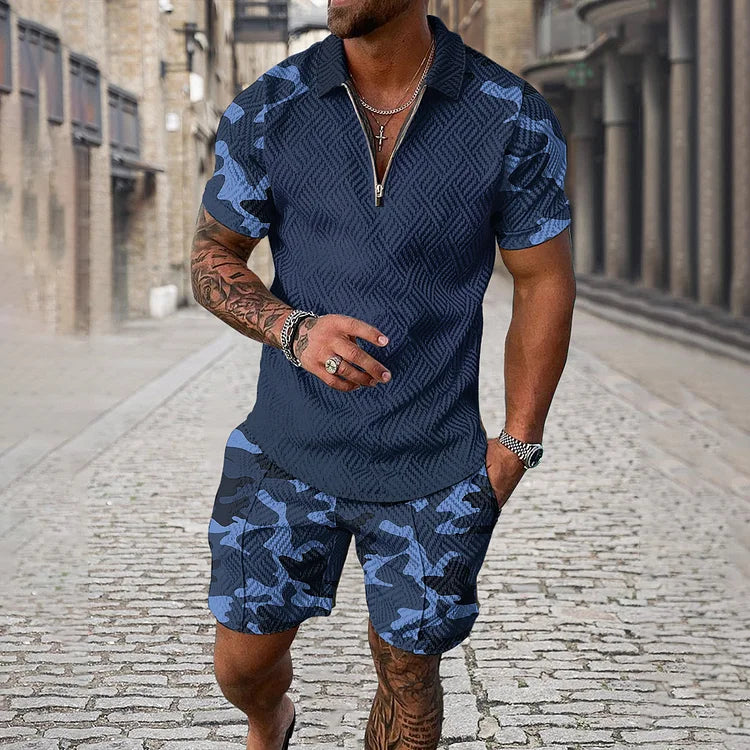 DAVID | Conjunto camuflado com bermuda