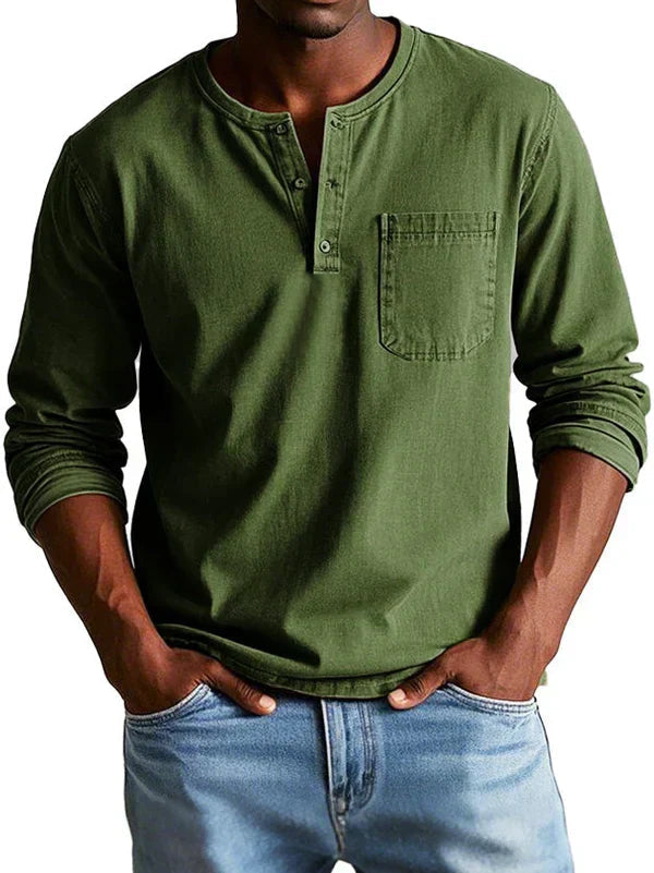 GIOVANNA | Camisa Henley de manga longa