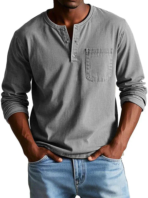 GIOVANNA | Camisa Henley de manga longa