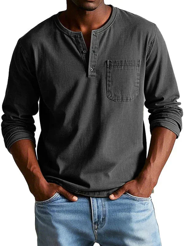 GIOVANNA | Camisa Henley de manga longa