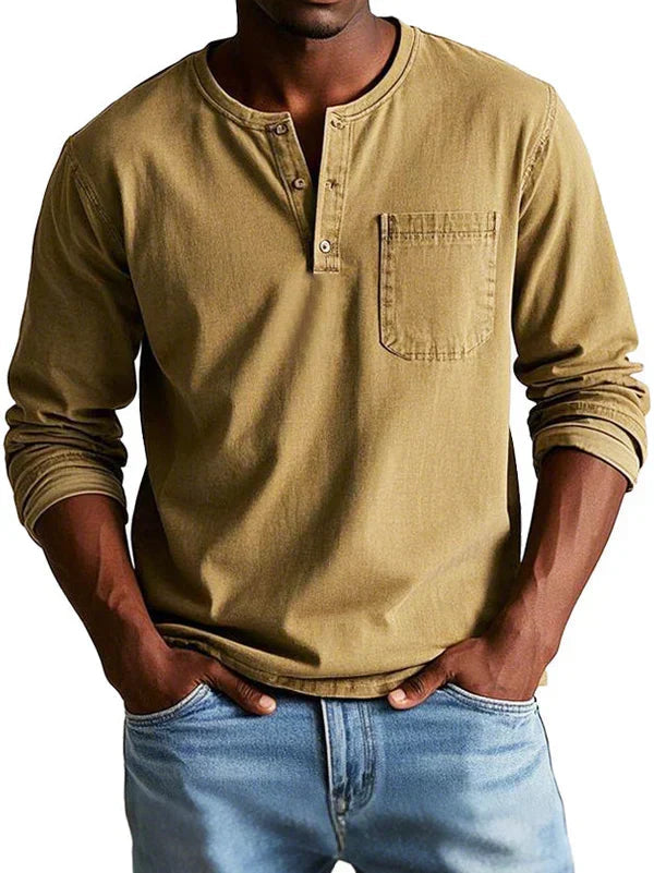 GIOVANNA | Camisa Henley de manga longa