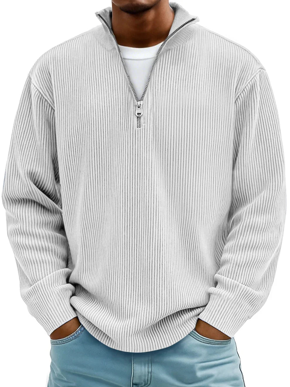 MATEO | Suéter com meia zíper