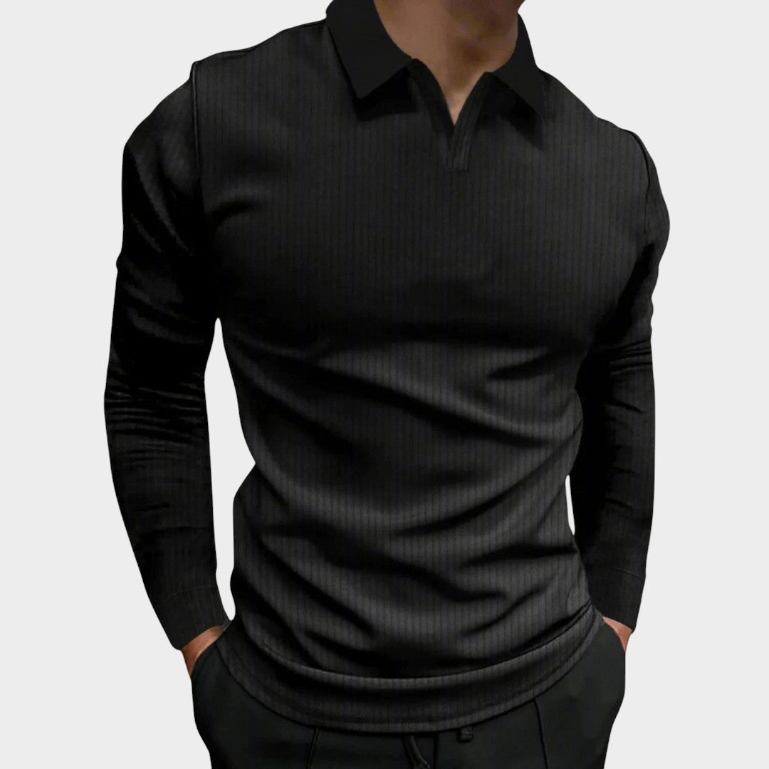 ENZO | Polo de gola com decote em V