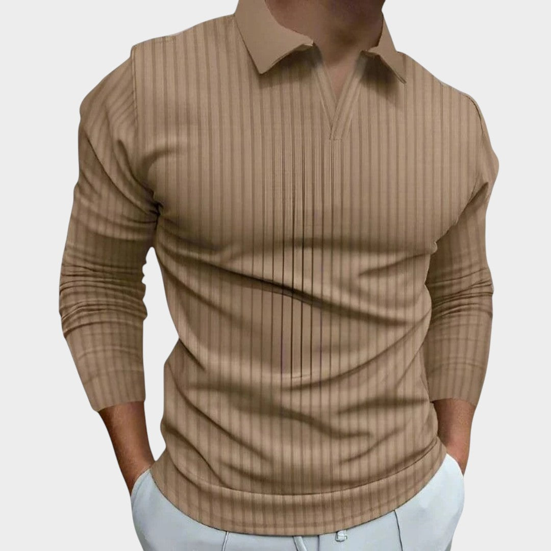 ENZO | Polo de gola com decote em V