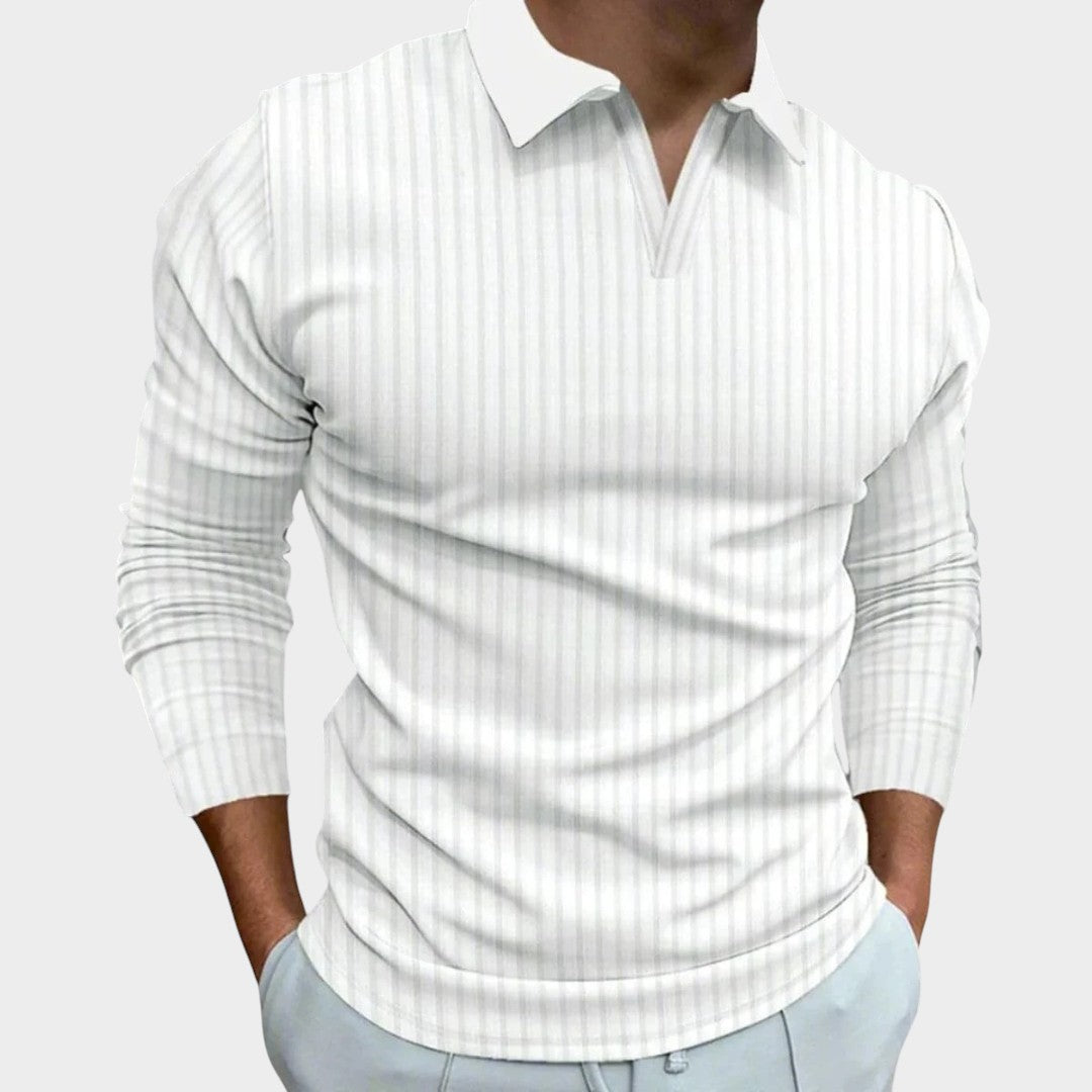 ENZO | Polo de gola com decote em V