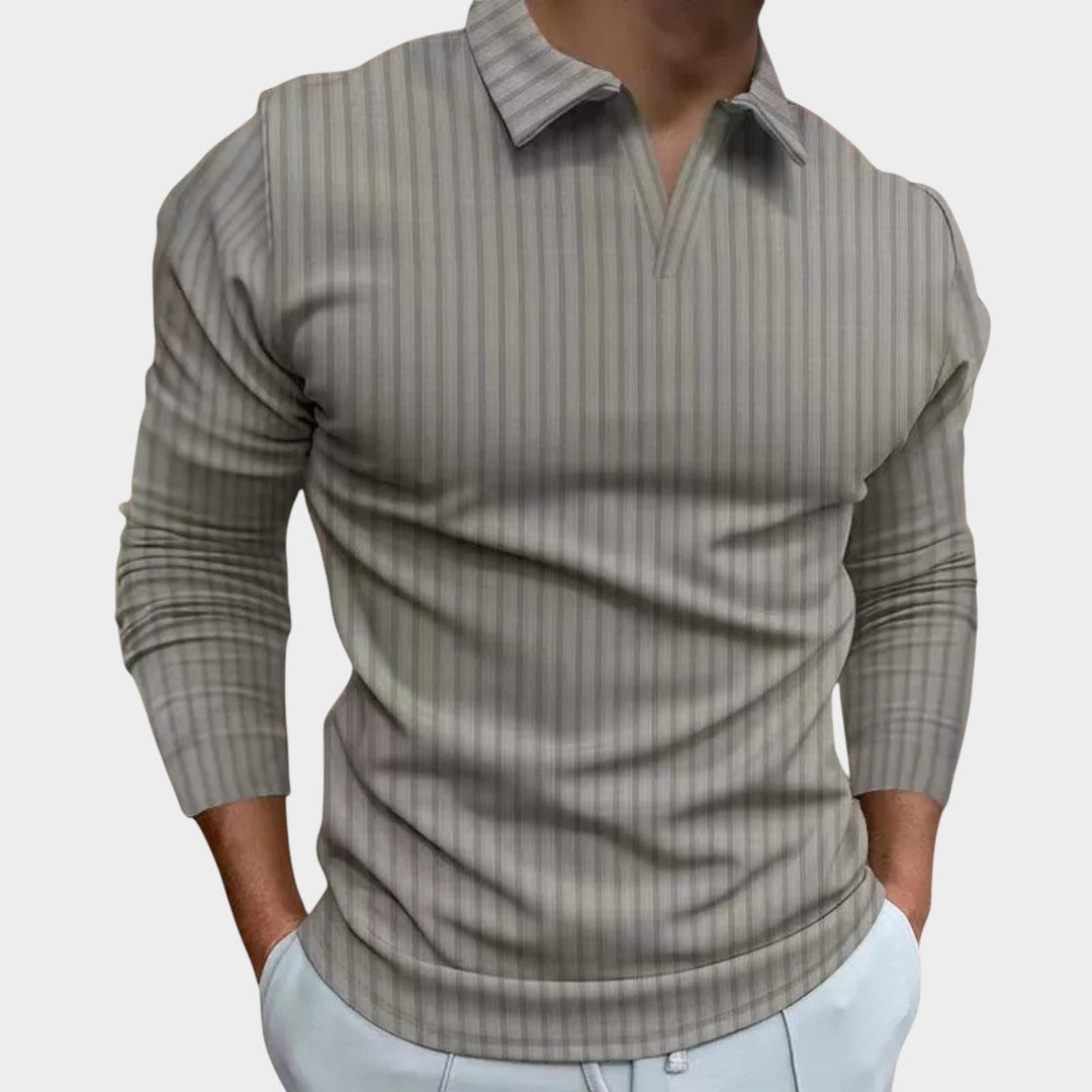 ENZO | Polo de gola com decote em V