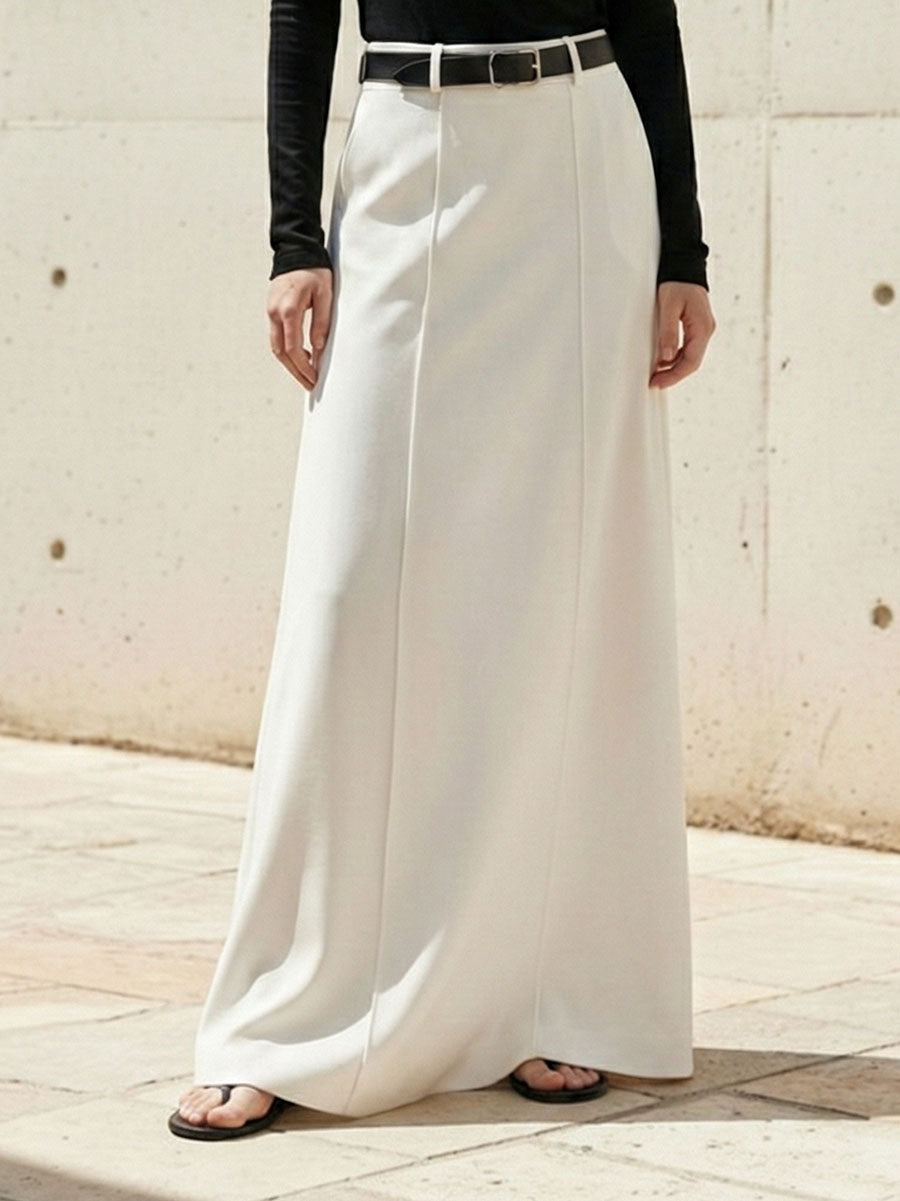 MARINA | Calça de cintura alta lisa
