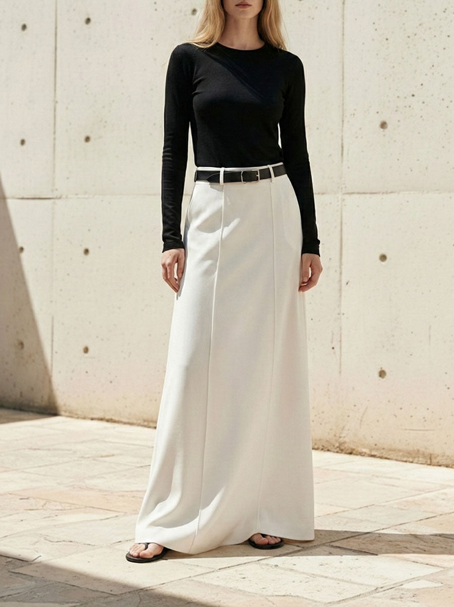 MARINA | Calça de cintura alta lisa