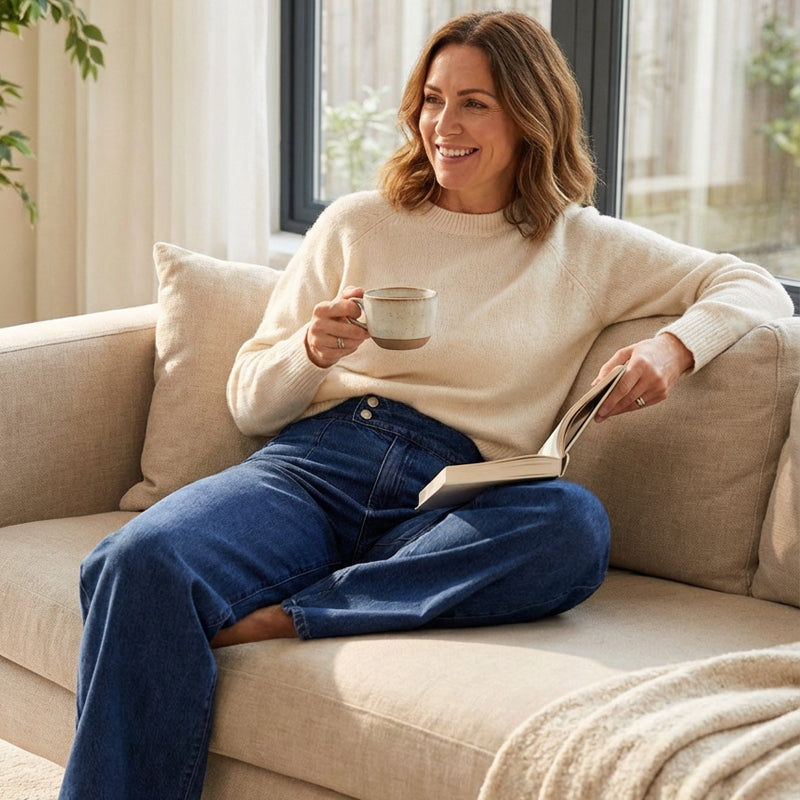 ALICE | Calça jeans de cintura alta com perna larga
