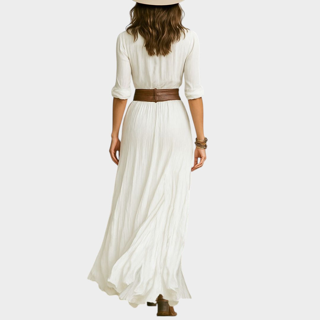 IDA | Vestido maxi com botões