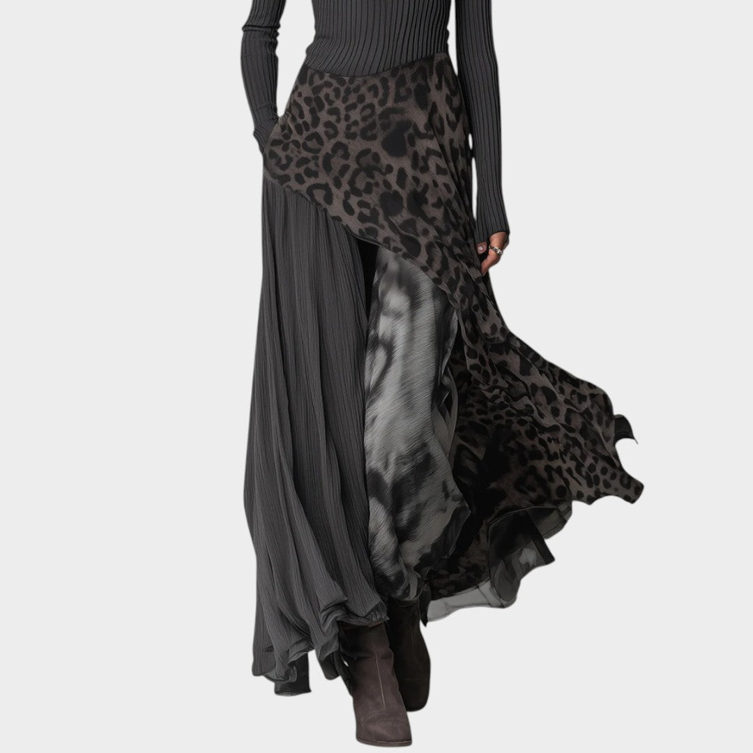 CARMEN | Vestido longo com estampa de leopardo