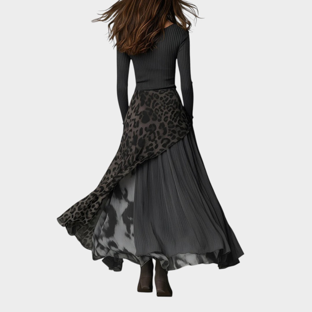 CARMEN | Vestido longo com estampa de leopardo