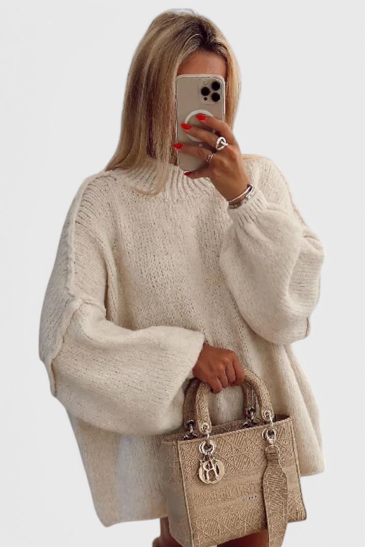 MARIA CLARA | Suéter oversized com mangas bufantes