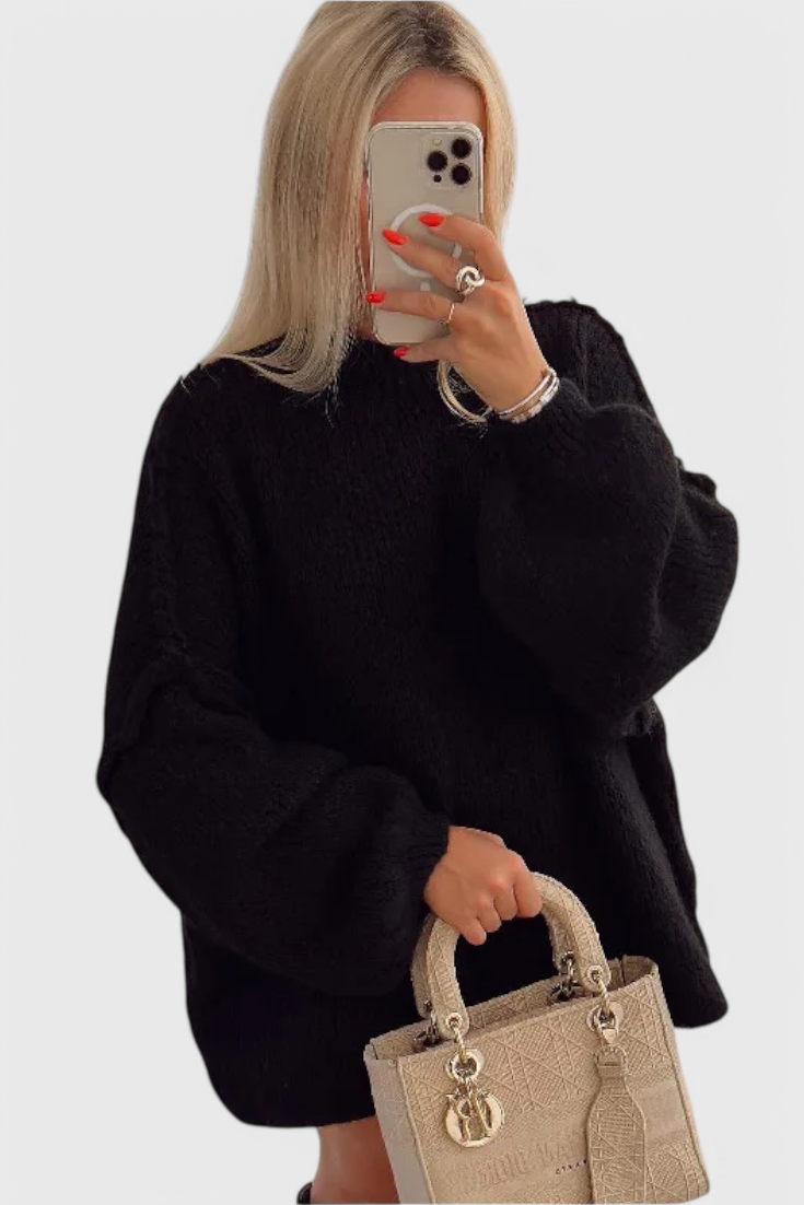 MARIA CLARA | Suéter oversized com mangas bufantes
