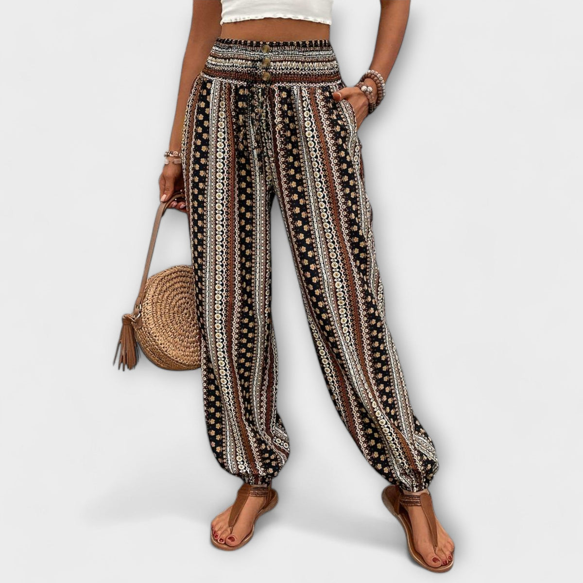 RAFAELA | Calça com estampa étnica