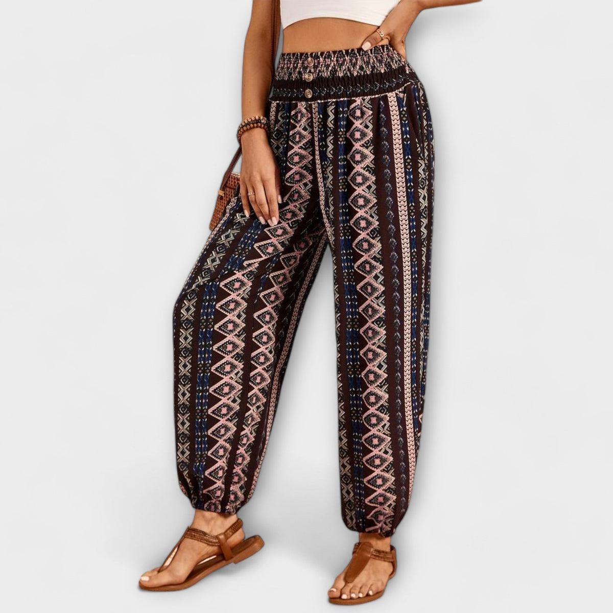 RAFAELA | Calça com estampa étnica