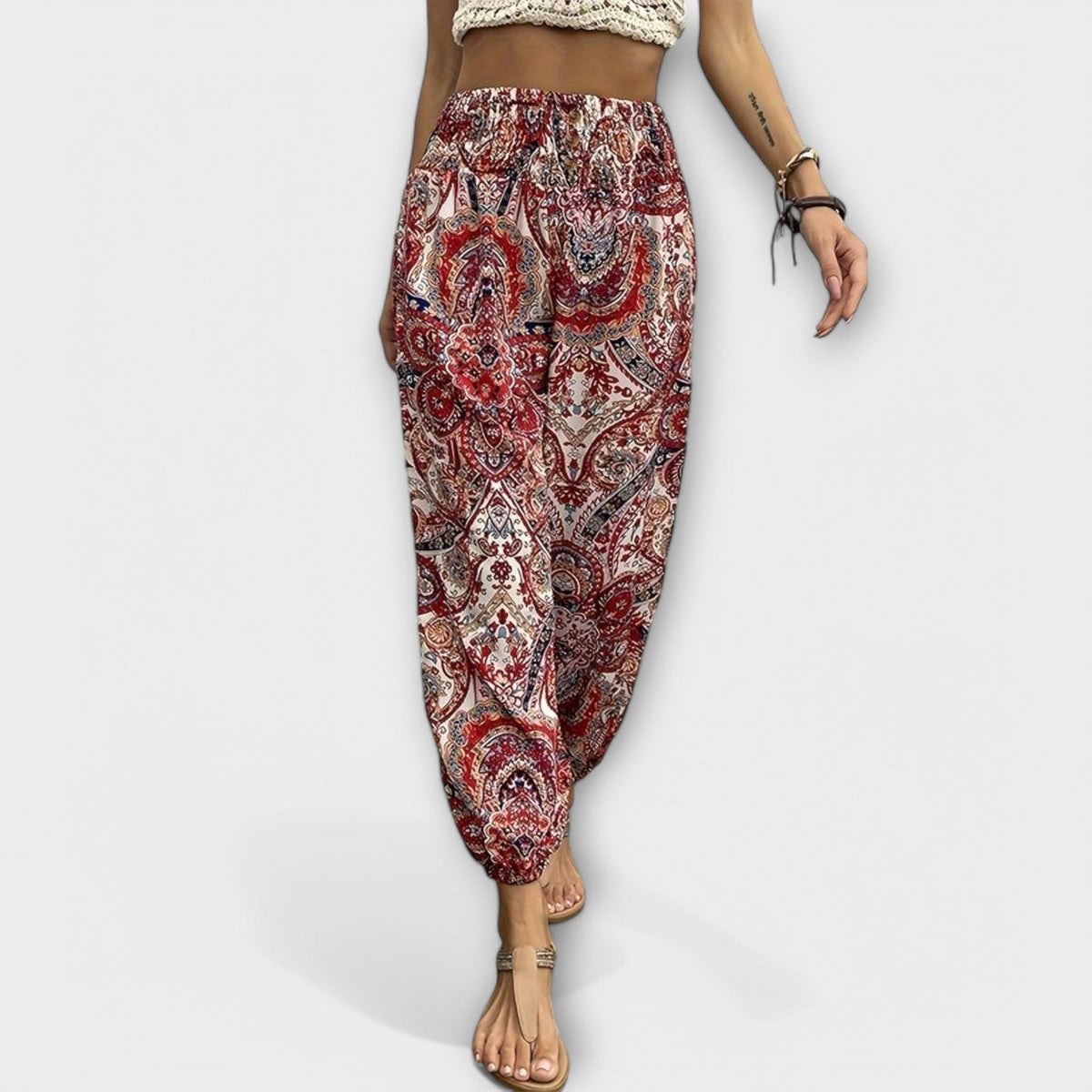 RAFAELA | Calça com estampa étnica