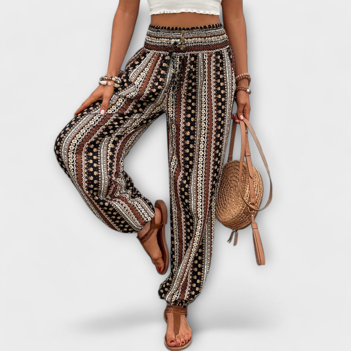RAFAELA | Calça com estampa étnica