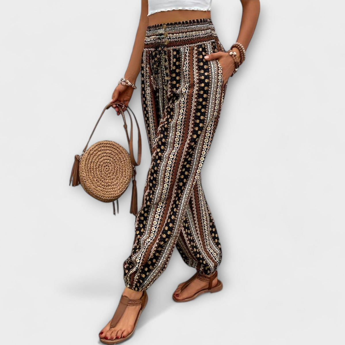 RAFAELA | Calça com estampa étnica