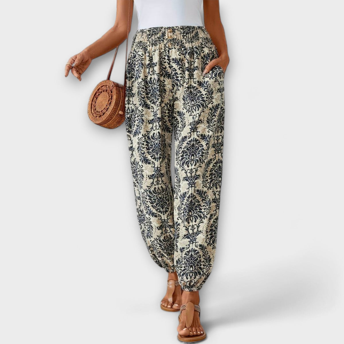 RAFAELA | Calça com estampa étnica