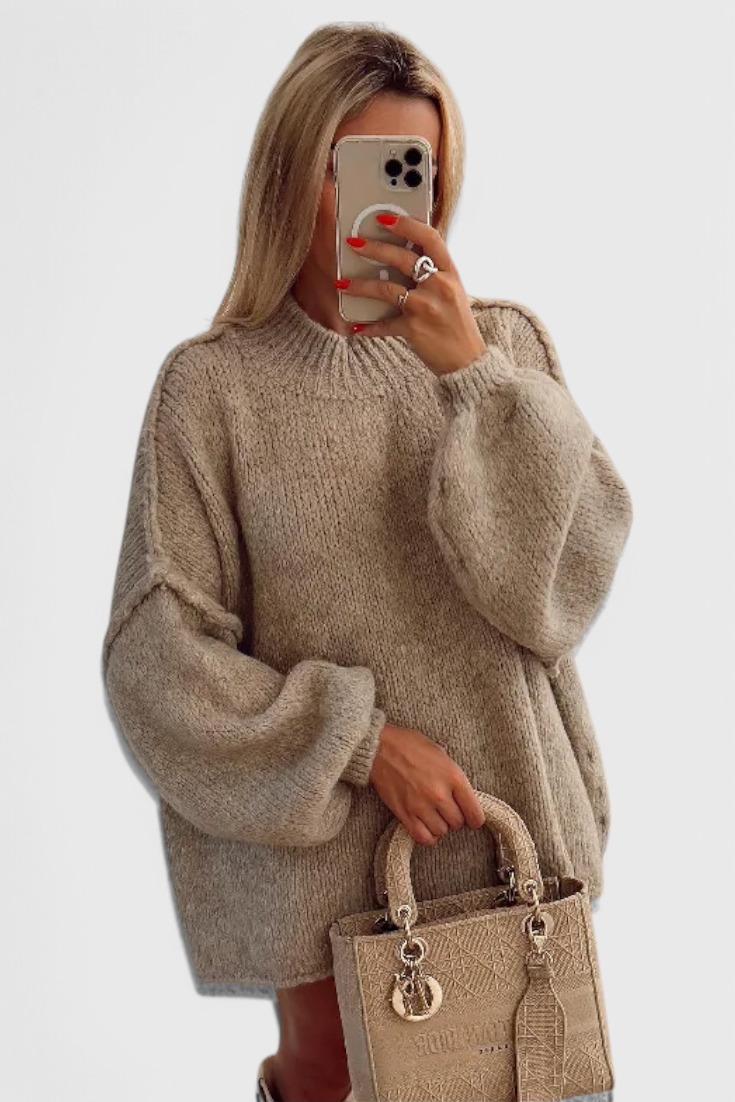 MARIA CLARA | Suéter oversized com mangas bufantes