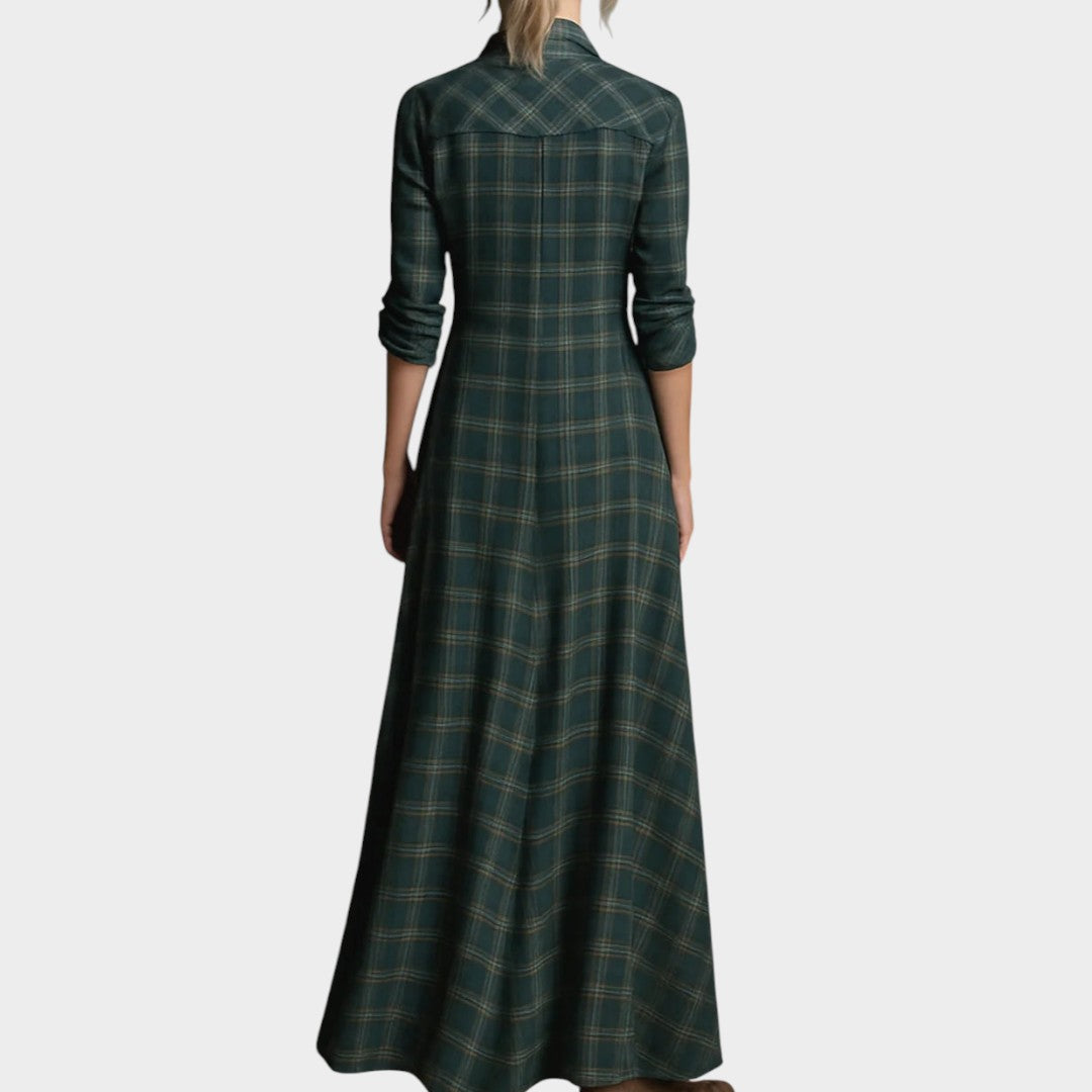 CALIPSO | Vestido longo xadrez