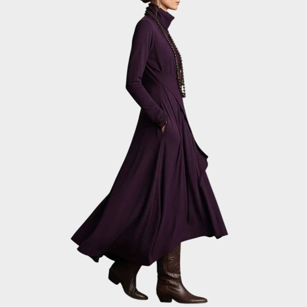 MOYA | Vestido longo de gola alta