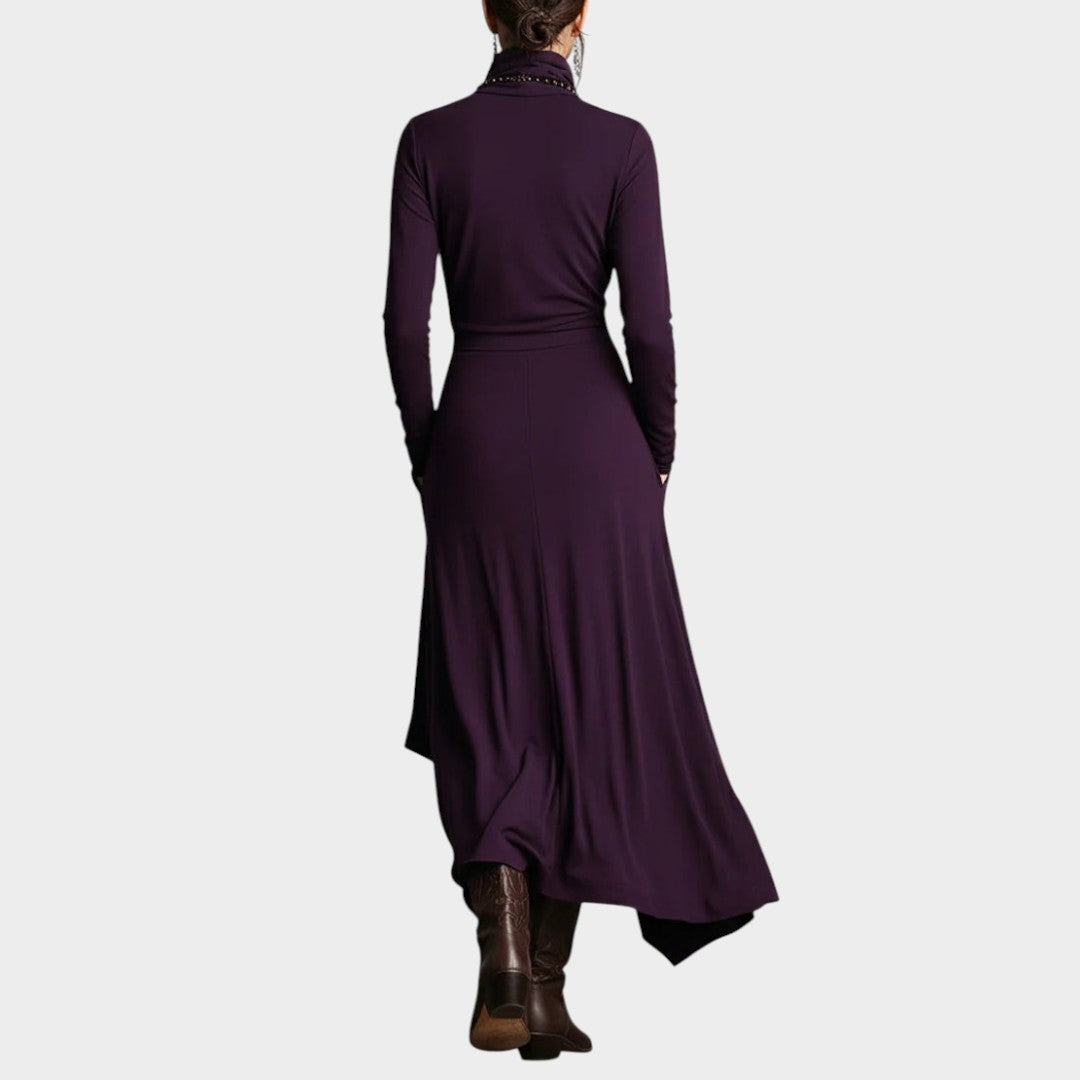 MOYA | Vestido longo de gola alta