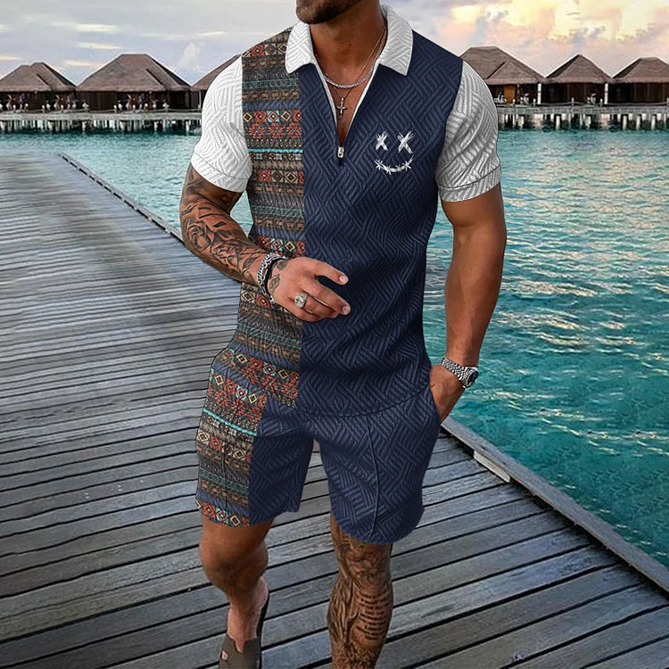 VÍCTOR | Conjunto polo com bermuda estampada