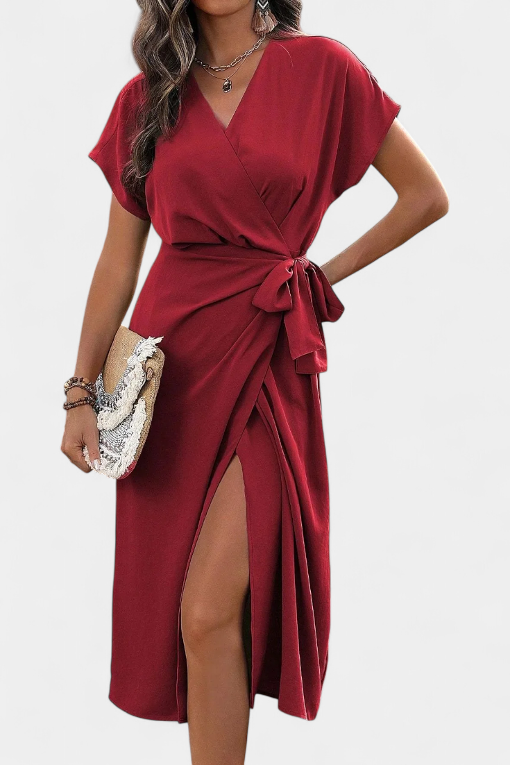 BEGOÑA | Vestido transpassado com decote em V