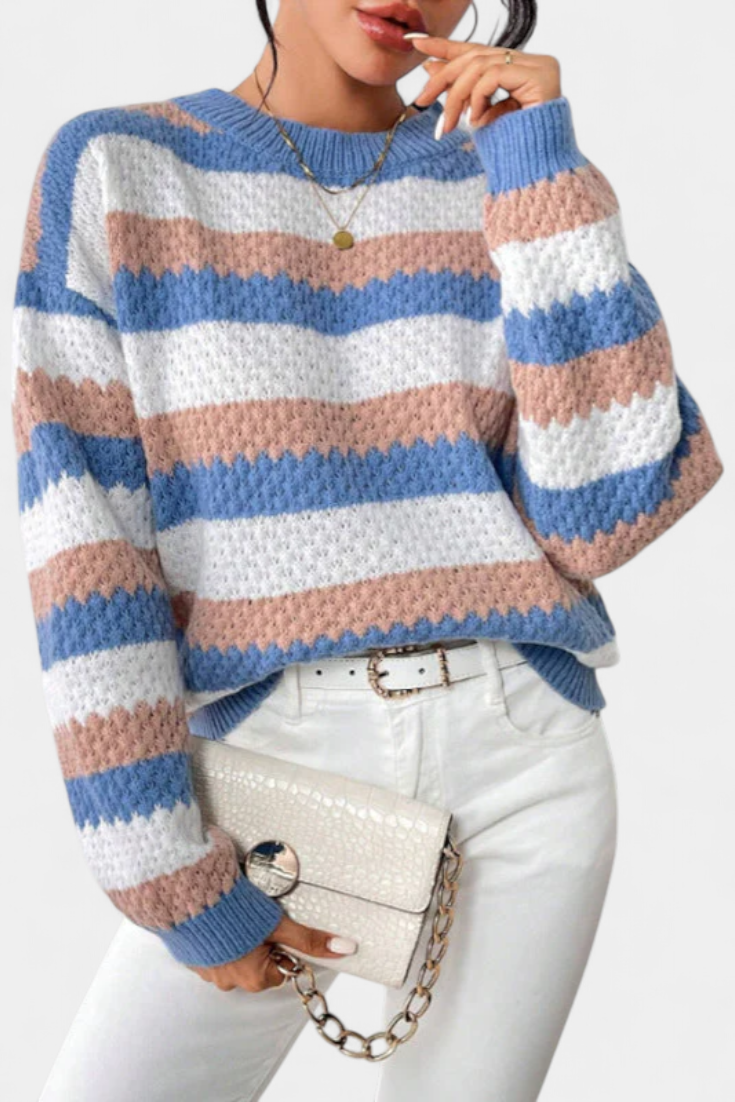 SOPHIA | Suéter oversized listrado