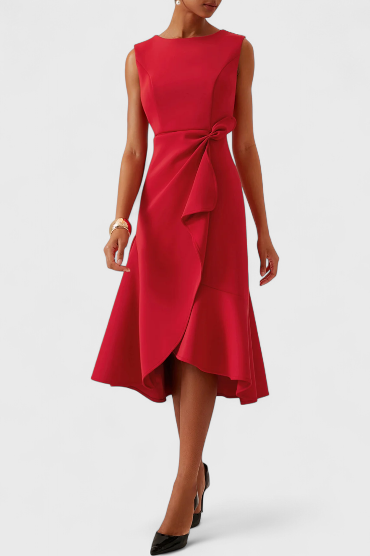 JÚLIA | Vestido midi assimétrico