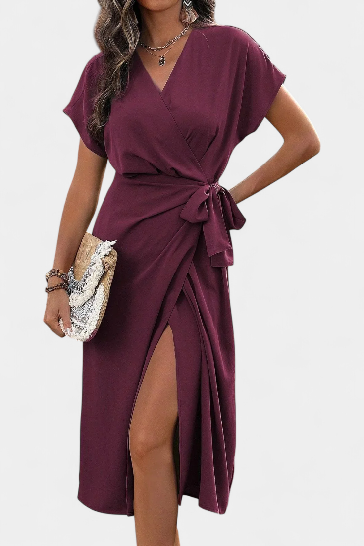 BEGOÑA | Vestido transpassado com decote em V