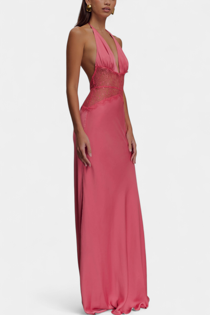 ASHANTY | Vestido longo com decote halter