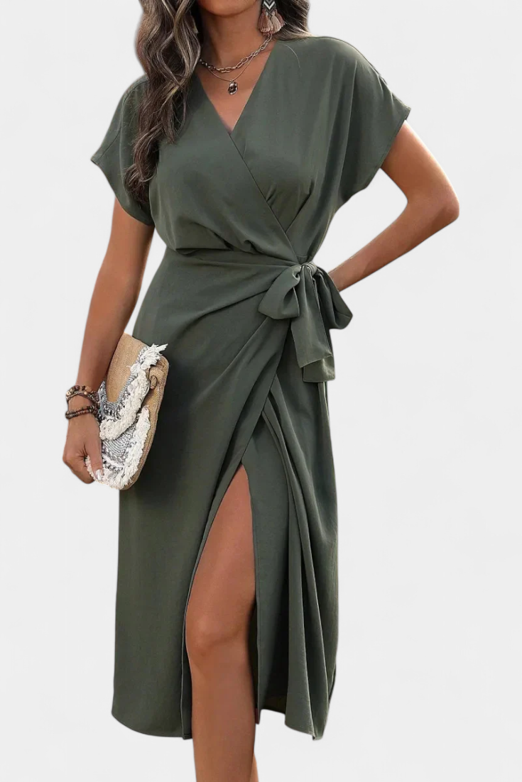 BEGOÑA | Vestido transpassado com decote em V