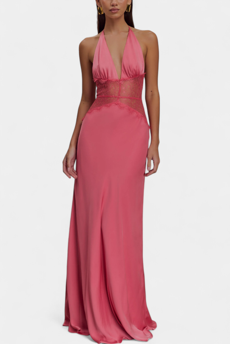 ASHANTY | Vestido longo com decote halter