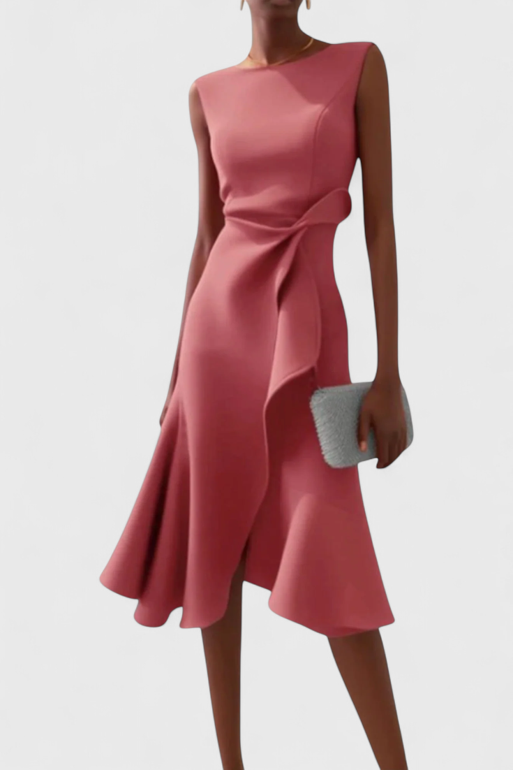 JÚLIA | Vestido midi assimétrico
