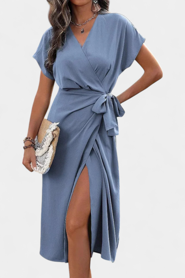 BEGOÑA | Vestido transpassado com decote em V