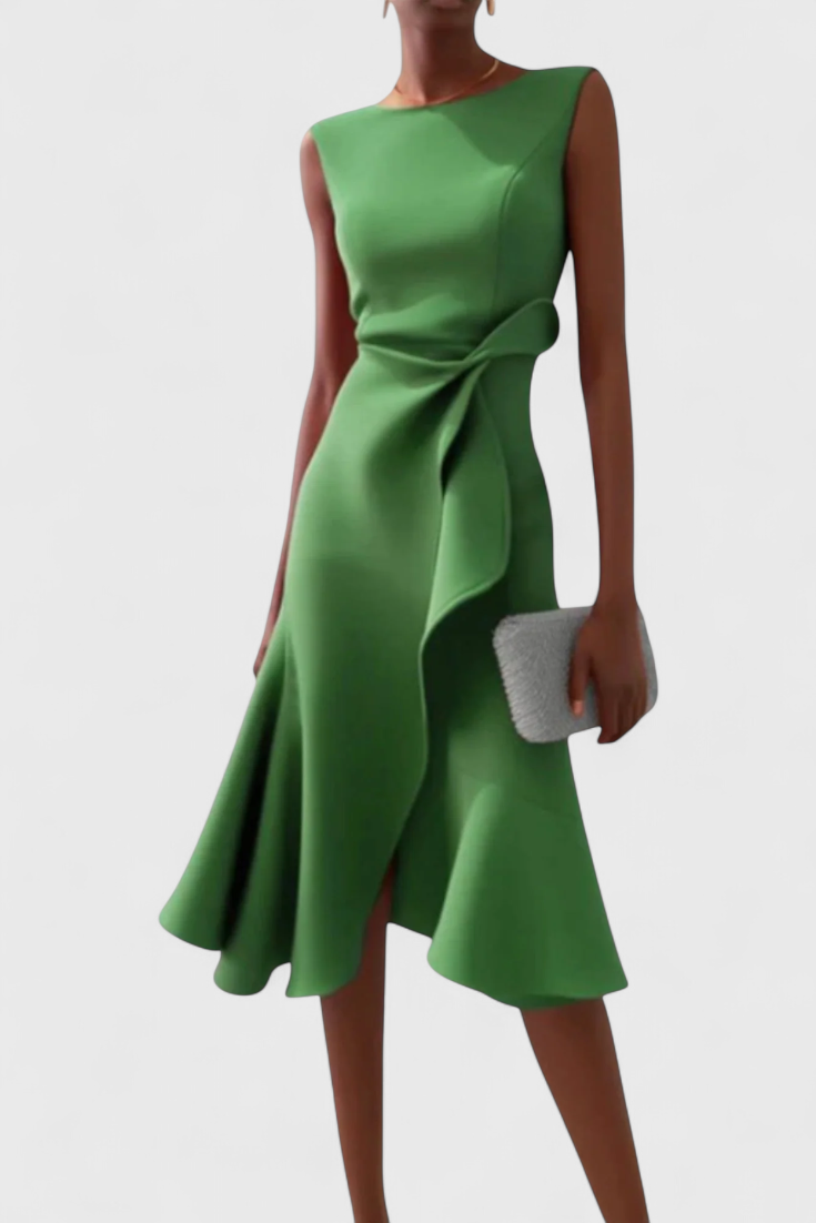 JÚLIA | Vestido midi assimétrico